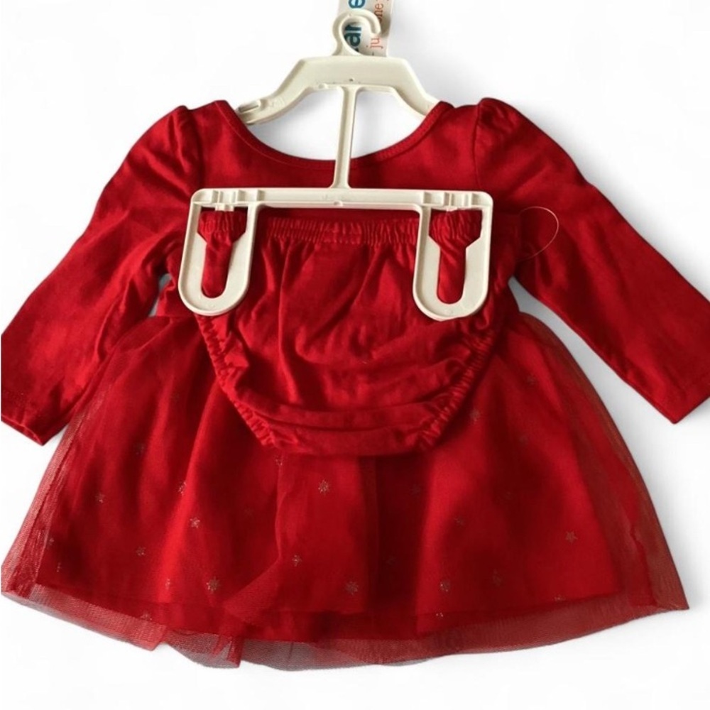 Carter's Vibrant Red Newborn Dress with Bow Newborn.NWT - Picture 2 of 4